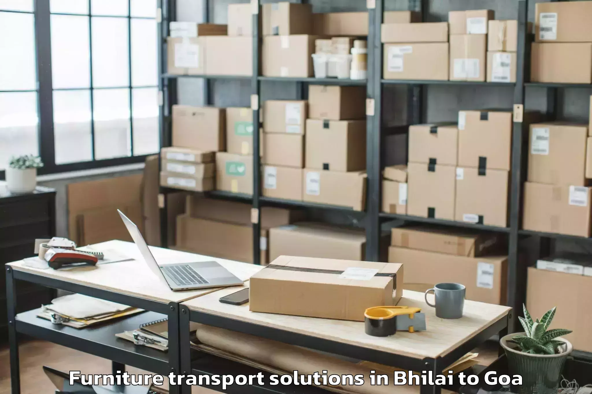 Get Bhilai to Curchorem Furniture Transport Solutions